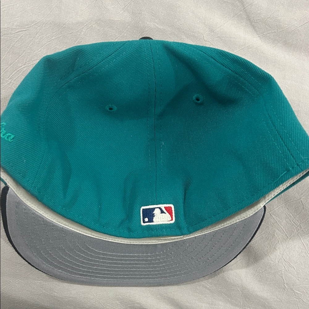 Fear of God Teal and Black F Logo Flat-Brim Hat - Picture 3 of 4
